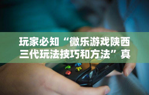 玩家必知“微乐游戏陕西三代玩法技巧和方法”真实开挂技巧分享